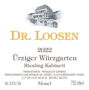 Dr Loosen Ürziger Würzgarten Kabinett 2022 dLabel