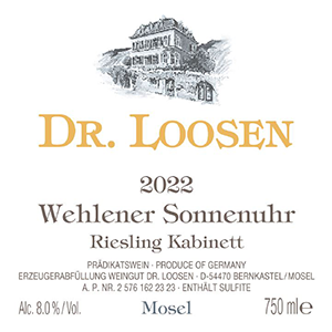 Dr Loosen Wehlener Sonnenuhr Kabinett 2022 dLabel