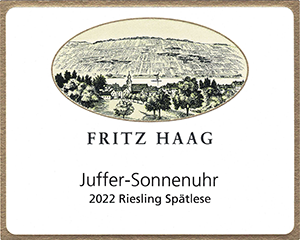 Fritz Haag Juffer Sonnenuhr Spätlese 2022 dLabel