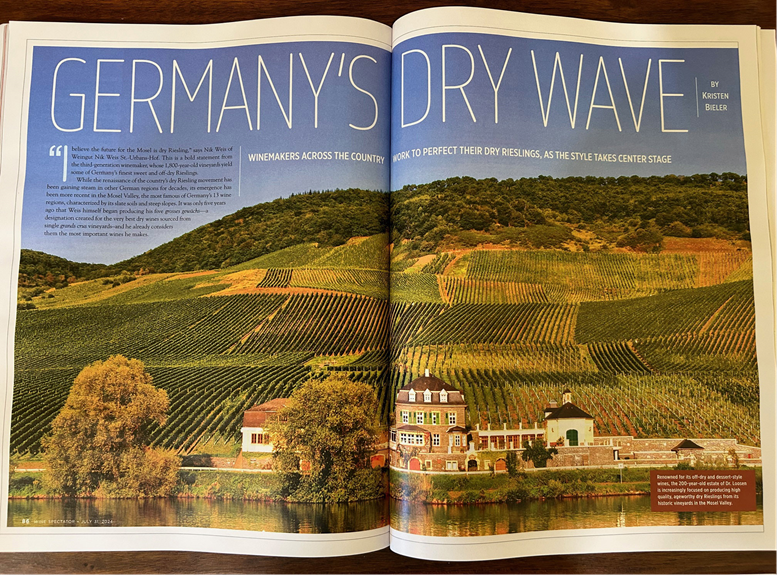 Dr. Loosen Estate Featured in Wine Spectator German Tasting Report