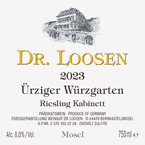 Dr Loosen Ürziger Würzgarten Kabinett 2023 dLabel