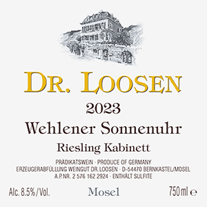 Dr Loosen Wehlener Sonnenuhr Kabinett 2023 dLabel