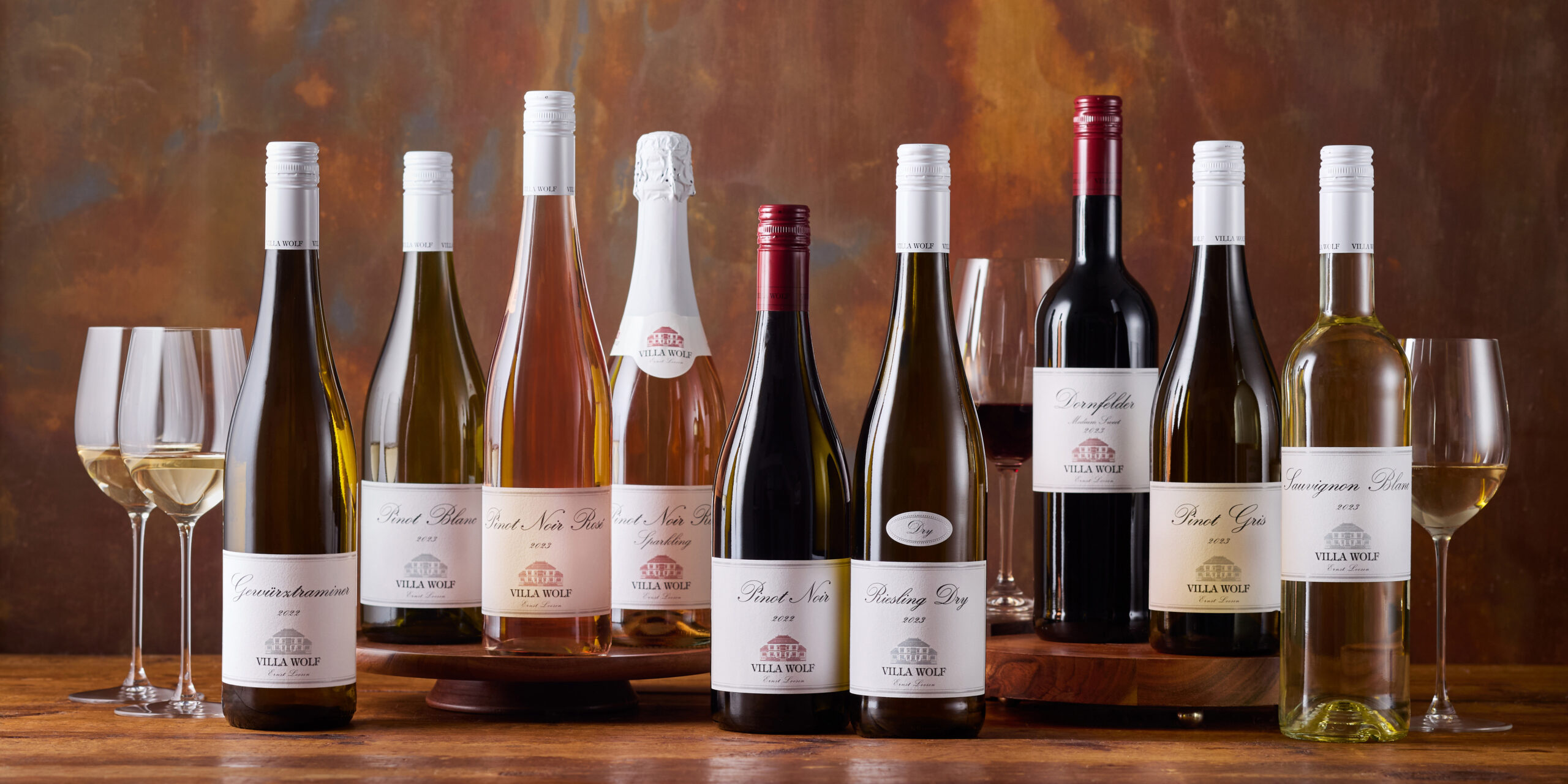 Villa Wolf All Bottles bronze background 2x1