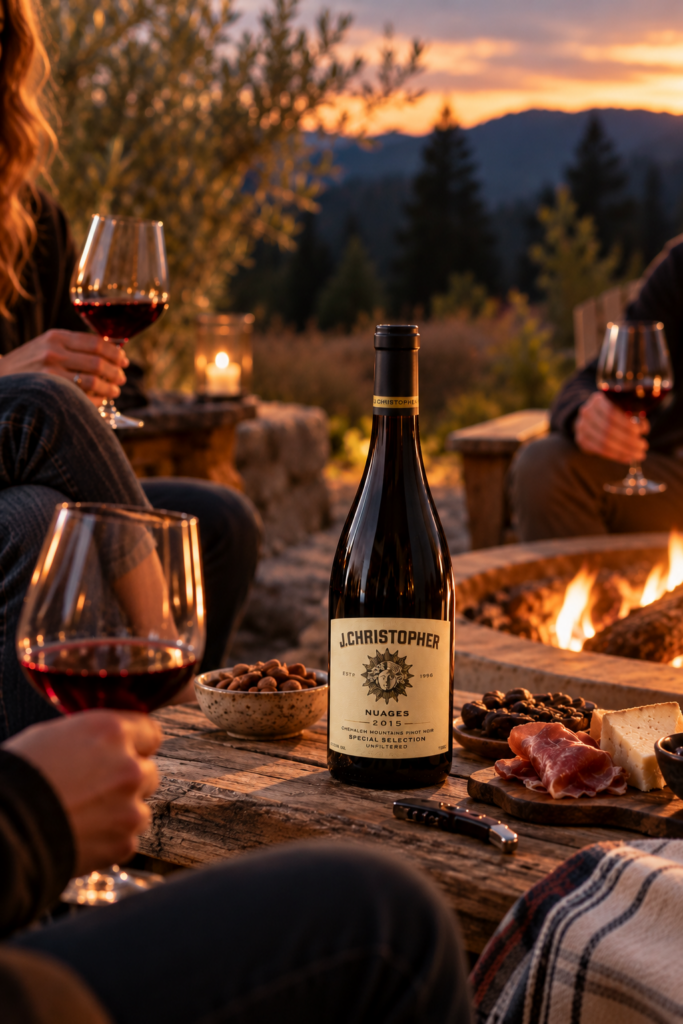 Cozy Mountain Sunset Wine Gathering